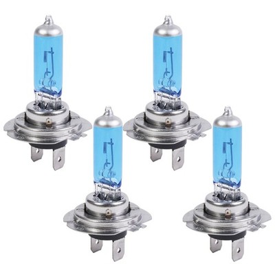 4x Pack H7 12V 55W Blue Ray Light Xenon Look Effekt Blau Halogen-Birnen Lampen