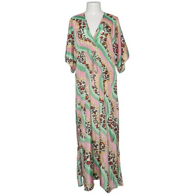 Black Colour, Kaftan, Größe: S/M, Pink/Grün/Mehrfarbig, Print, Damen #wEq