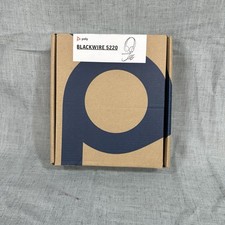 NEW Open Box Poly Blackwire 5220 Wired Stereo Headset Boom Mic On-Ear Black/Red