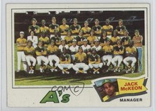 1977 Topps Team Checklist Oakland Athletics Jack McKeon #74 1eb2