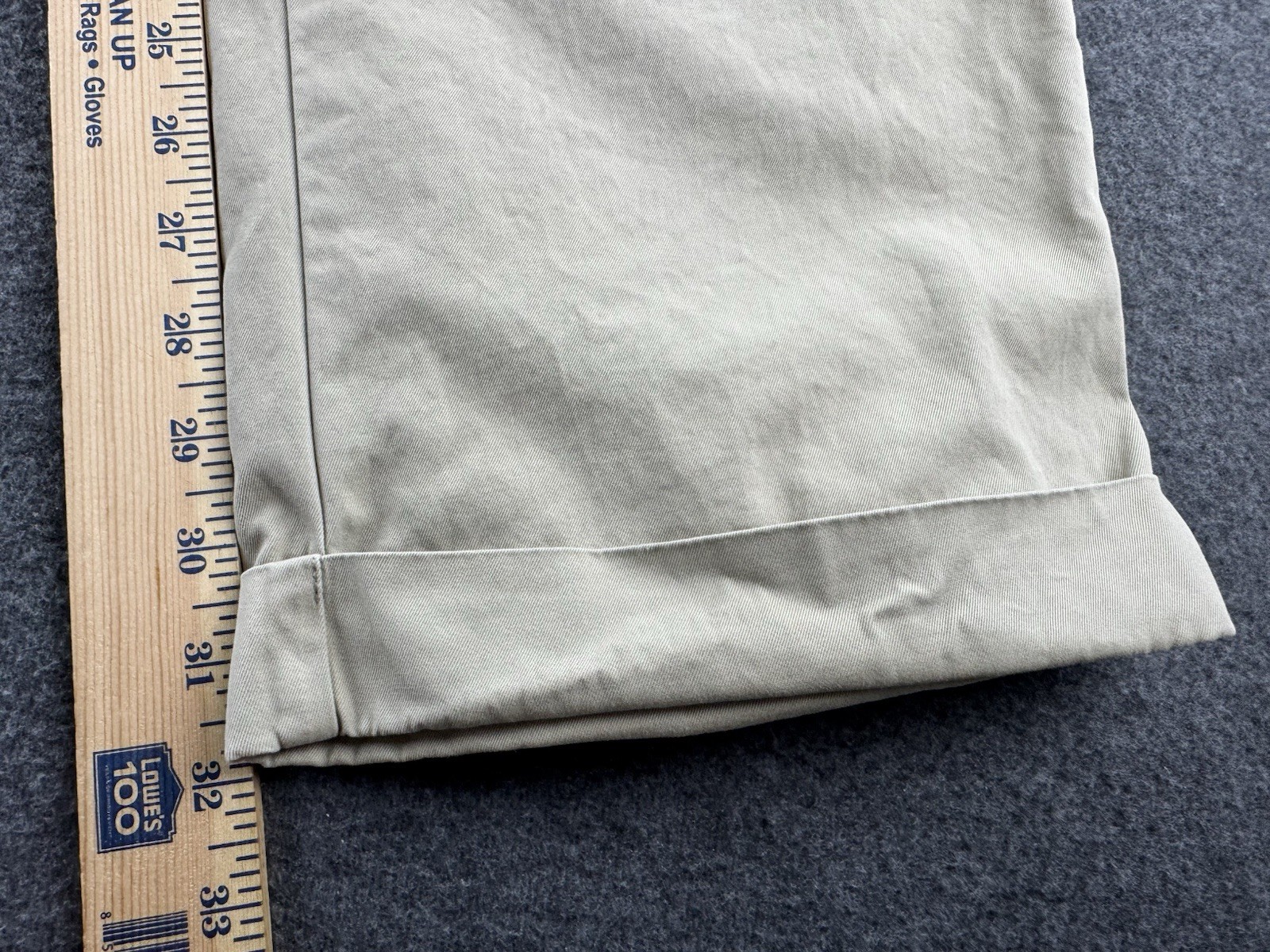 Polo Ralph Lauren Hammond Pants Mens Tag Sz 36X32 (34x32) Khaki Pleated Cuffed thumbnail 9
