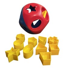 Tupperware Tuppertoys Classic SHAPE-O-BALL Toy Shape Sorter Complete 10 Shapes