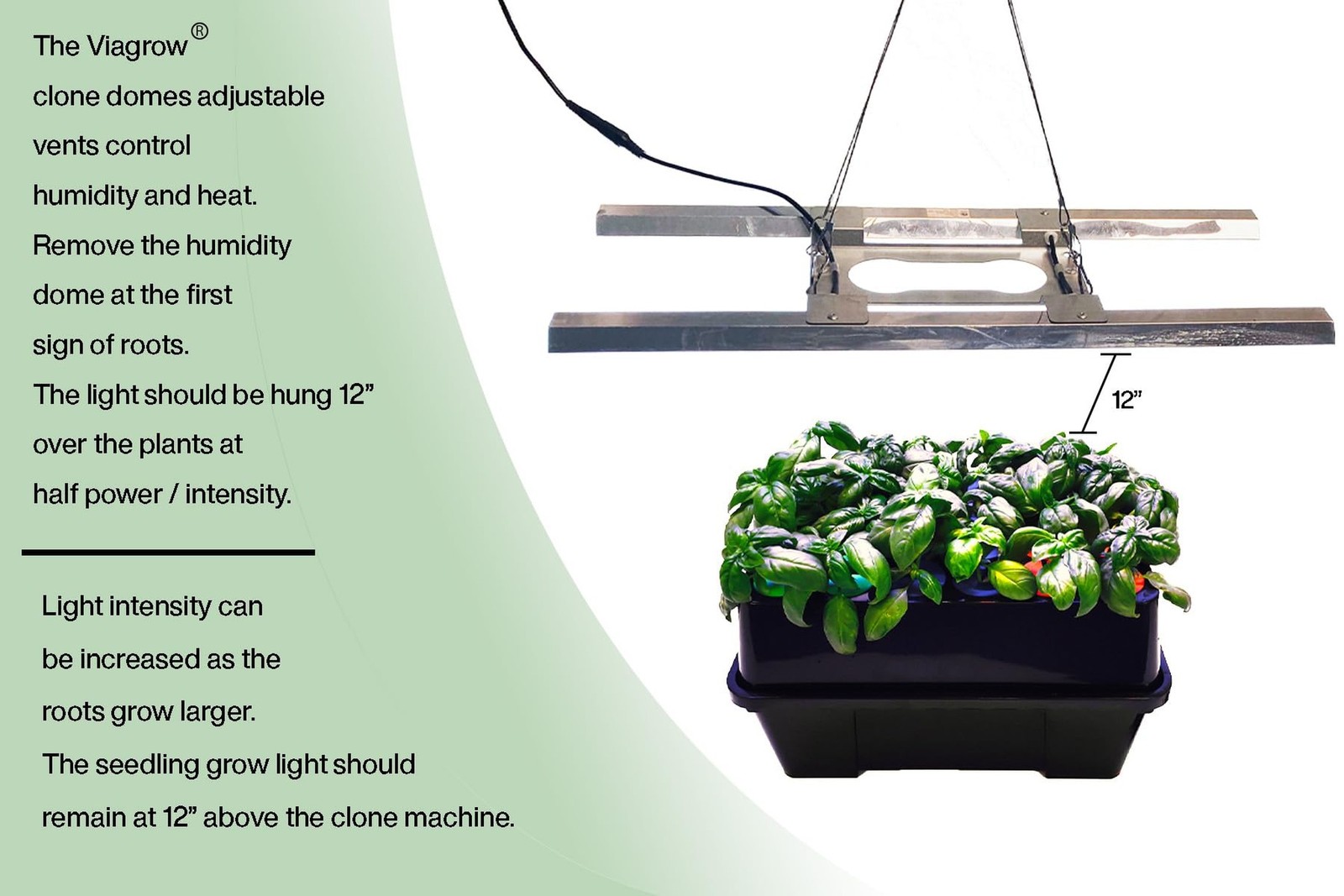 Viagrow® Clone Machine 24-Site Plastic Aeroponic Hydroponic System with 102