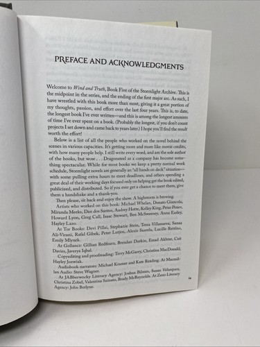 Wind and Truth Brandon Sanderson 1st Edition 1st Print 2024 Hardcover Stormlight - Picture 14 of 22