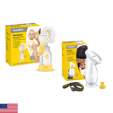 Medela Perfect Pair Bundle with Medela Harmony Manual Breast Pump  Silicone Bre