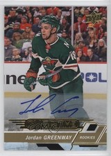 2018-19 Upper Deck Overtime Rookies Gold Foil Auto Jordan Greenway #47 Auto 8tn