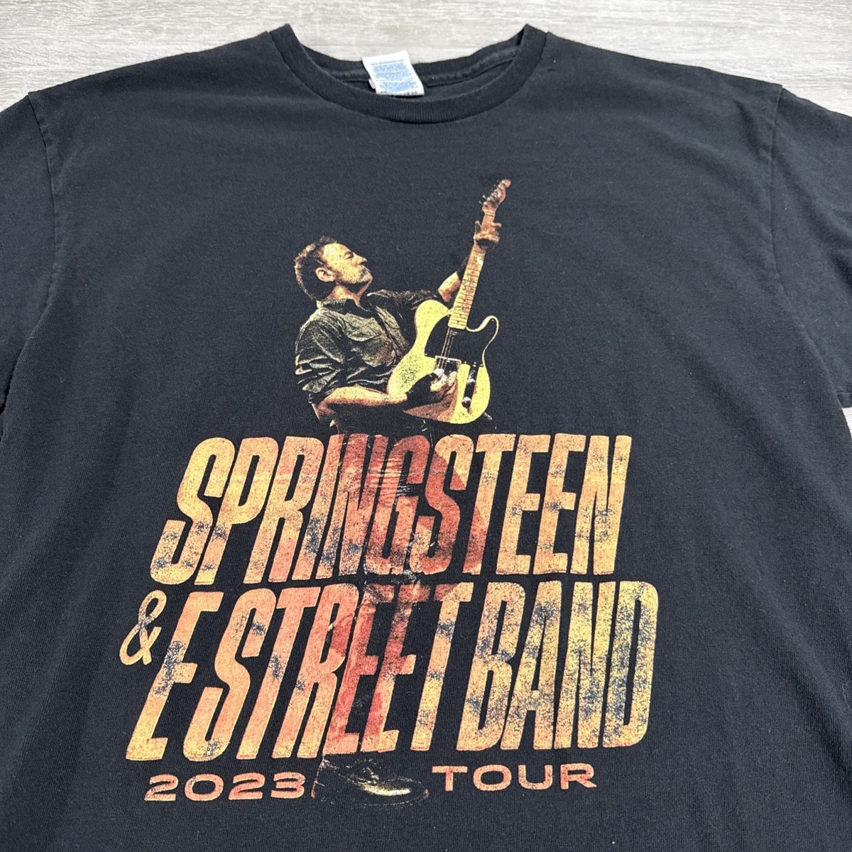 Bruce Springsteen Shirt 2023 Tour E Street Band Men's Black Large