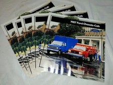 Lot Of 5 Original 1987 Ford Chassis-cab Truck Foldout Sales Brochure F-series Lot Of 5 Original 1987 Ford Chassis-cab Truck Foldout Sales Brochure F-series