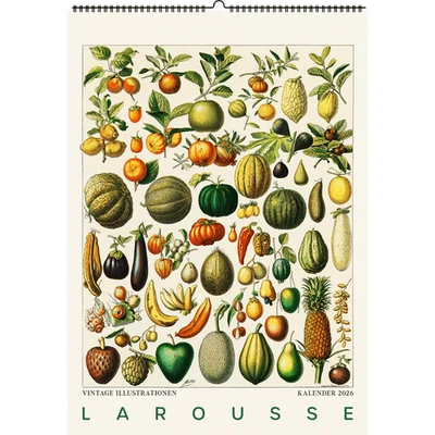 FAVORITENPRESSE Larousse. Wandkalender 2026: Vintage-Illustrationen von Pierre Larousse Pie ...