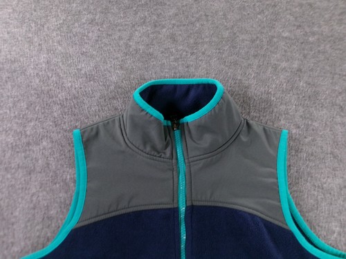 Kopf Weste Damen XS dunkelblau grau Full Zip Fleece ärmellos Outdoor Wandern - Bild 2 von 13
