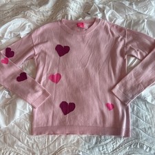 Lilly Pulitzer Girls, Pink Heart Sweater Size Xl 12 Through 14