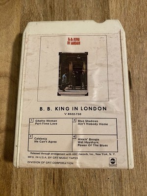 BB King '' BB King In London - 8 Track tape-1st issue GRT-ABC  Records