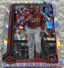 2025 Topps Chrome Mega RECE HINDS #253 Rookie Raywave Refractor Cincinnati Reds