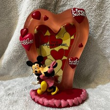 Disney Tokyo Heart Photo Frame Mickey & Minnie Used Collectible