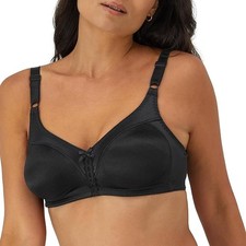 Bali E3556 Double Support Wireless Bra, Comfortsoft Full-coverage Black 36DD
