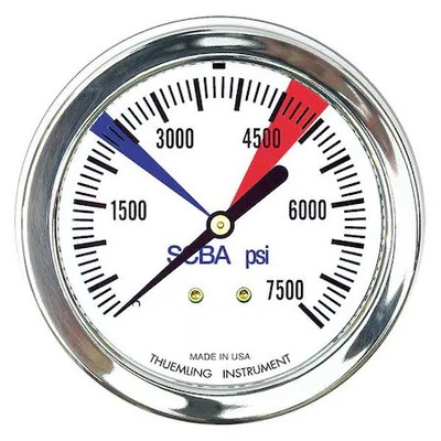 Thuemling Lfp-Scba-7500-Color Zone Panel-Mount Pressure Gauge,  0 To 7, 500