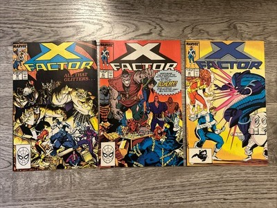 VINTAGE LOT of 3 X FACTOR MARVEL  #40-#42 Comic Books 1989-1989