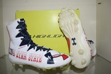 Under Armour Mens Highlight TEXAS LONE STAR STATE Football Cleats Red/White NIB