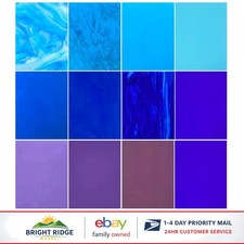 Smooth Surface Stained Glass Sheets, 4x6 Inch COE 96 for Crafting and Fusing
