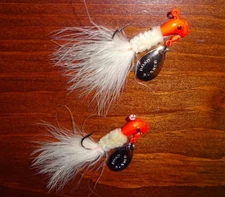 Two Blakemore Marabou Road Runner Spinner Jig 2.5"L, 1/8 Oz, #1 Hook, Sz 1 Blade