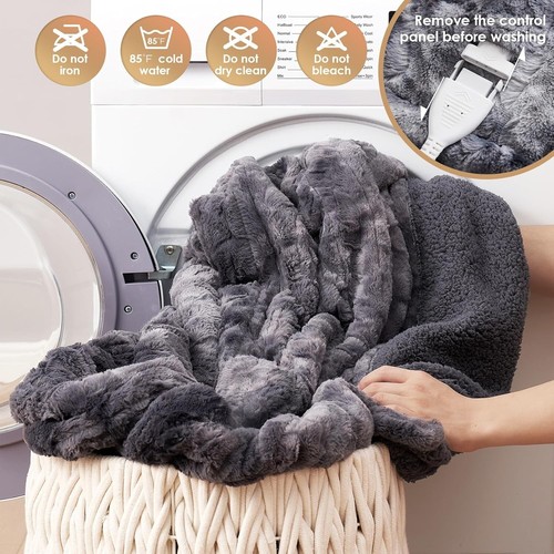 Heavyweight Electric Heated Blanket - 9 Levels of Warmth for All Seasons - Picture 8 of 9