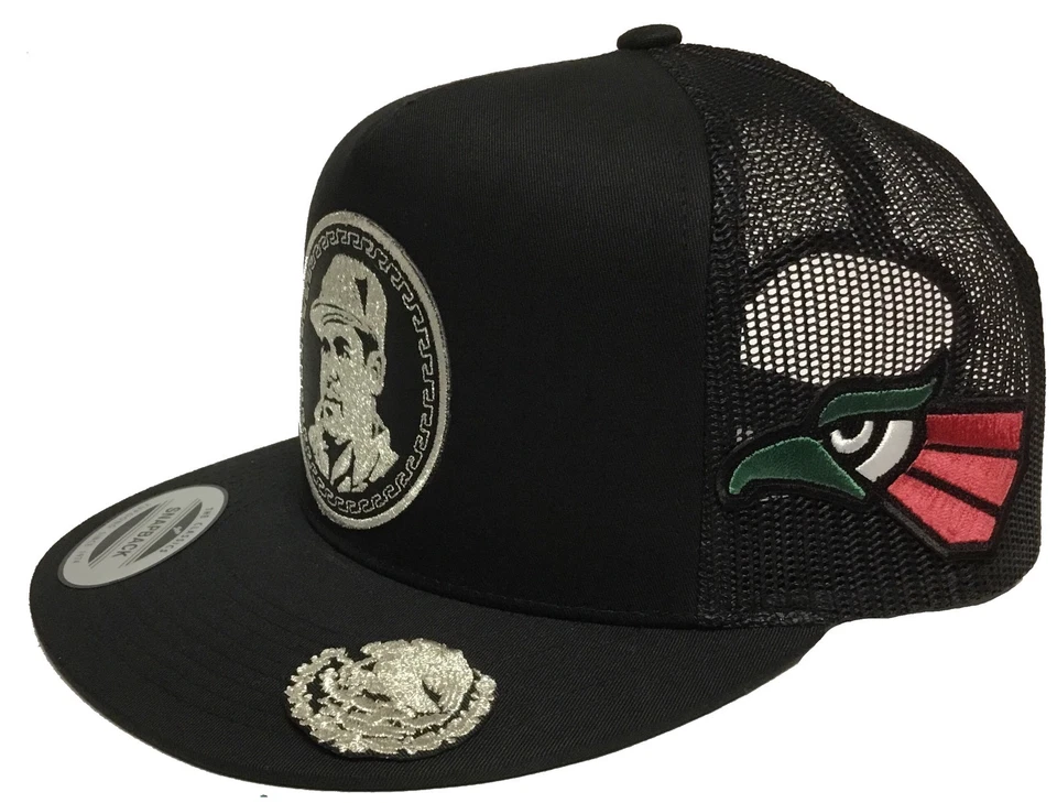 EL CHAPO GUZMÁN MÉXICO CARA LOGO FEDERAL 3 LOGOTIPOS 3 COLORES ÁGUILA SOMBRERO MALLA NEGRA Foto 2 de 3