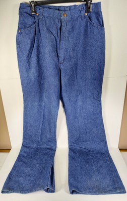 Vintage 1970s Wrangler Misses Jeans Flares Bell Bottom Size 18 