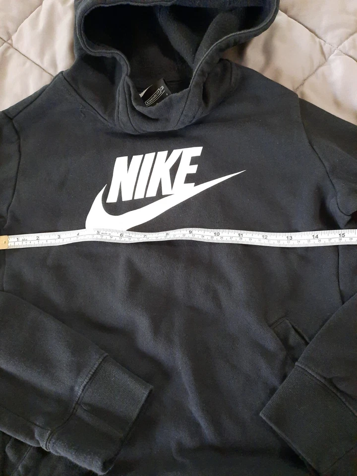 NIKE Ropa Deportiva Sudadera Niños SUDADERA CON CAPUCHA Blanco Swoosh en NEGRO Talla: L Foto 2 de 3