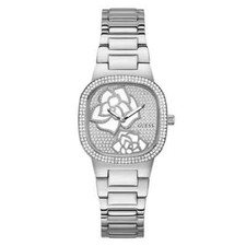 Guess Women's Silver Square Dial Analog Watch - GW0544L1