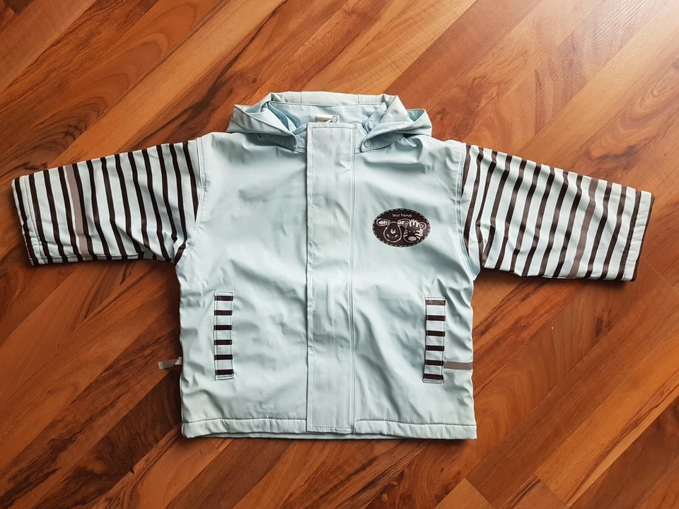 Regenjacke Windjacke Matschjacke hellblau Gr 92 / 98 Übergangsjacke Jacke Top - Bild 1 von 3