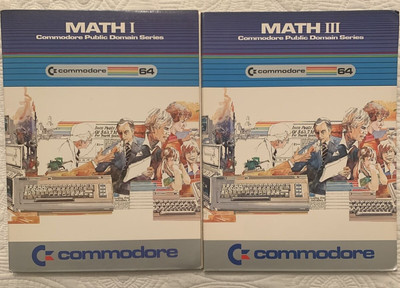 Commodore 64 Math I, III Public Domain Series on 5.25 Disk W/Instructions