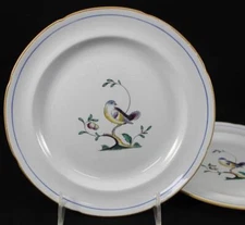 Spode Queens Bird Blue and Gray Body Set of Four Bread and Butter Plates Y4973