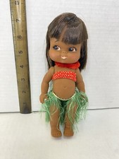 Vintage Hawaiian Hula Doll Styled Doll New in Package 8" Cute Girl