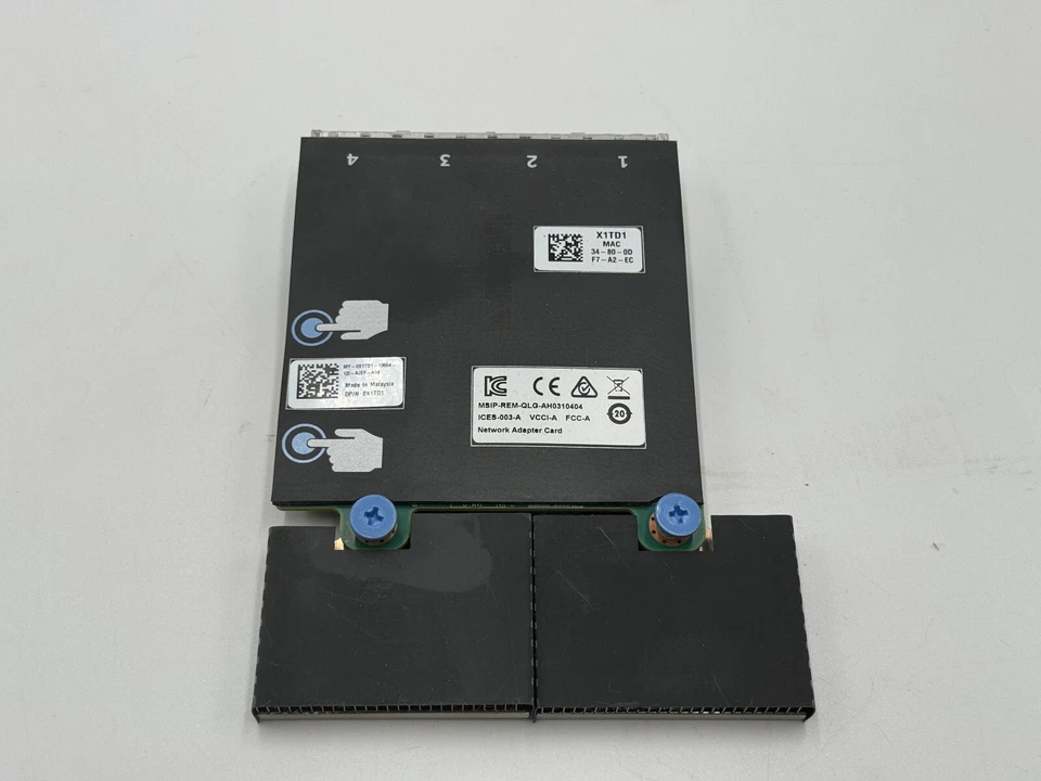 Dell QLogic QL41164 Quad-Port 10GbE RJ-45 Ethernet Network Daughter Card X1TD1 - Image 3 of 4