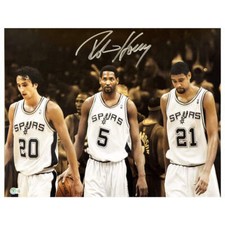 Robert Horry Signed San Antonio Big 3 16x20 Photo (Beckett)
