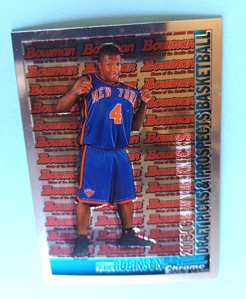 2005-06 BOWMAN CHROME NATE ROBINSON #124 RC ROOKIE NEW YORK KNICKS - Image 3 of 4