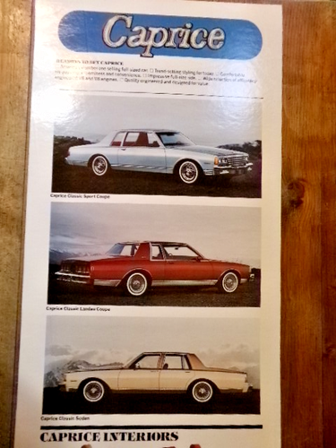 4 Insegne Litografiche Pubblicitarie Vintage 1980 1981 Chevy Caprice Concessionaria Showroom - Foto 5 di 11