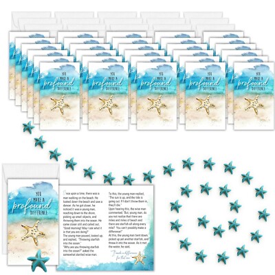 Smiling Wisdom Bulk 30 Starfish Story Make a Difference Cards & Keepsakes Staff