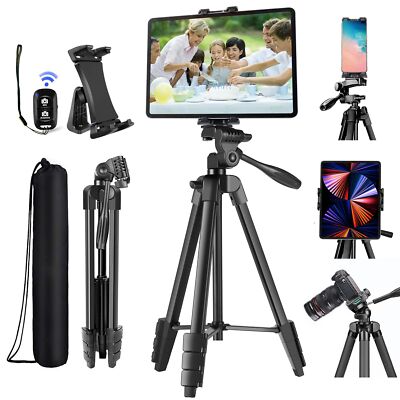 Tablet Ipad Tripod Stand Mount Holder 60 Inch With Bluetooth Remote For Ipad Pro
