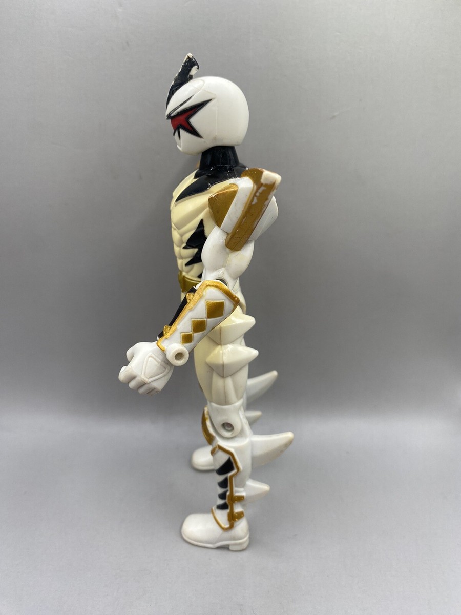 【T033】パワーレンジャー ディノサンダーホワイト ドラゴゾードライダー Power Rangers Dino Thunder White Drago Zord Rider & 5in