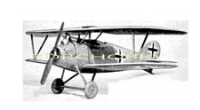 Albatros DV Biplane 44" Wingspan RC Airplane Kit Laser Cut Balsa  Ply Short Kit