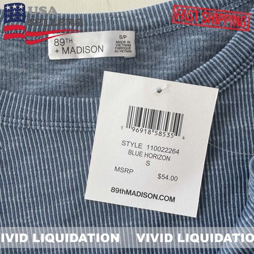 89th + Madison Blue Horizon Puff Langarmshirt Glacier Lake - Bild 8 von 11