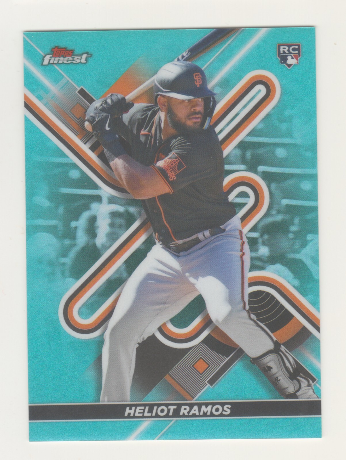 2022 Topps Finest AQUA REFRACTOR #82 HELIOT RAMOS RC Rookie 5/199 Giants