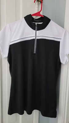 EP PRO WOMEN'S POLO..SIZE LARGE..NWT...BLACK/WHITE