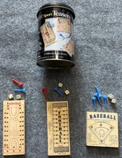 Game Sport Teasers 3 Brain Teasers in Metal Tin VTG 1993 Baseball Basketball ...