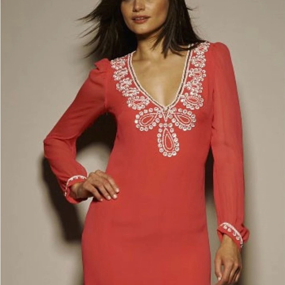 French Connection Bex Beaded Silk Dress - image 2 of 4