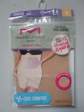 Maidenform Women's Firm Beige High Waist Thigh Slimmer Size M