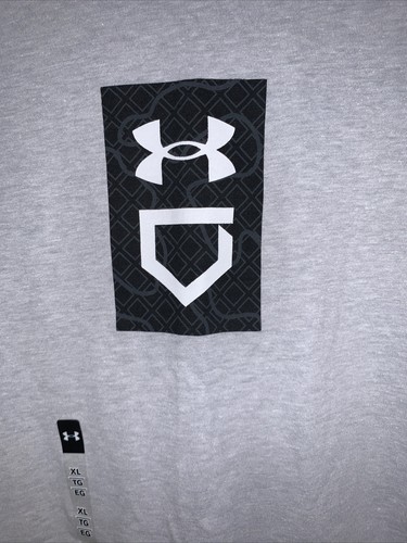 Under Armour Herren Baseball Icon lose grau kurzärmeliges T-Shirt Größe XL UA97 - Bild 2 von 7