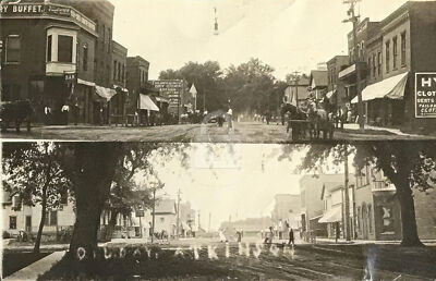 Atkinson IL Illinois 'Oil Day' Street Scenes RPPC Photo Postcard COPY ...