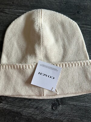 NEW! Coach Ribbed Knit Patch Beanie NWT NWT Coach Ribbed Knit Patch Beanie PICK ONE | eBay main image 2